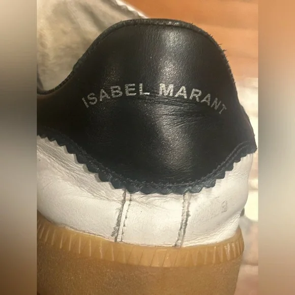 ISABEL MARANT Beth Black Leather Sneakers size 41 - Picture 5 of 10